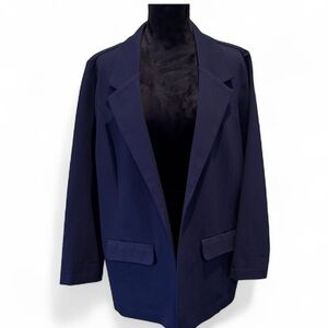 Liverpool Women's Navy Blue Blazer, 1X, Closet Staple Workwear Professional